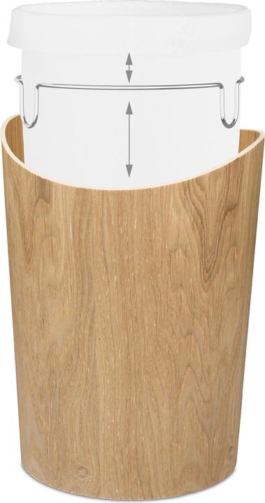 Actual product image Relaxdays Wooden waste bin (9 l)