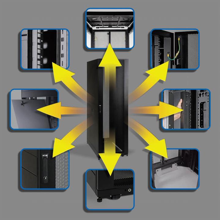 Immagine prodotto Eaton SmartRack Premium 42U Armadio rack per server sicuro a profondità standard (42 HE, Rack da 19 pollici)