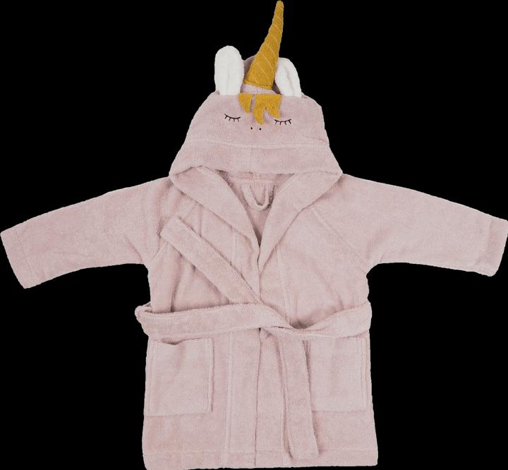 Produktbild Kikadu Bademantel Einhorn pale rose Gr. 1-2 (GOTS)