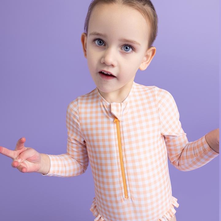 Actual product image Swim Essentials Girls' swimming costume 86/92 Apricot (86)