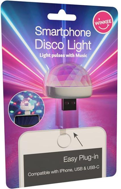 Immagine prodotto Winkee Palla da discoteca per smartphone (18 cm)