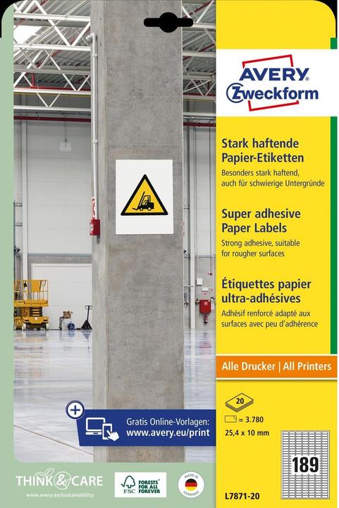 Produktbild Avery Papieretiketten