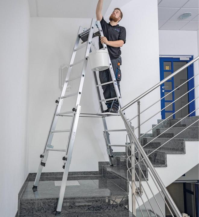 Actual product image Munk Stepladder with rungs for stairs 2x5 rungs (Stepladder, 150 cm)