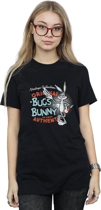 Actual product image Looney Tunes Womens/Ladies Bugs Bunny Vintage Cotton Boyfriend T-Shirt (XL)
