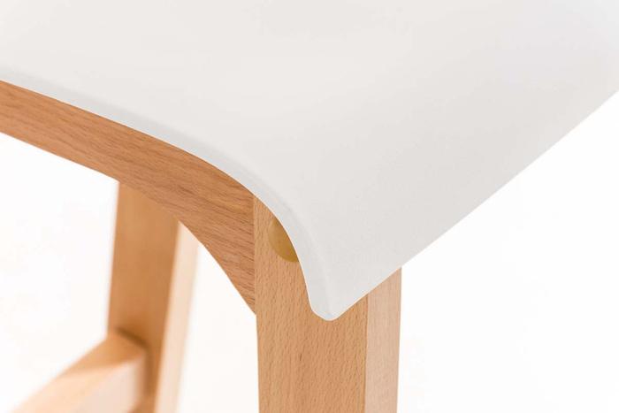 Actual product image CLP Barstool Hoover Natura 4-legged frame, white