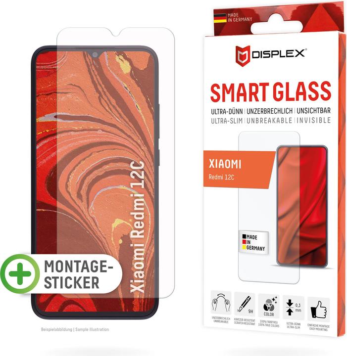 Produktbild Displex Smart Glass, Displayschutzfolie (1 Stück, Xiaomi Redmi 12C)
