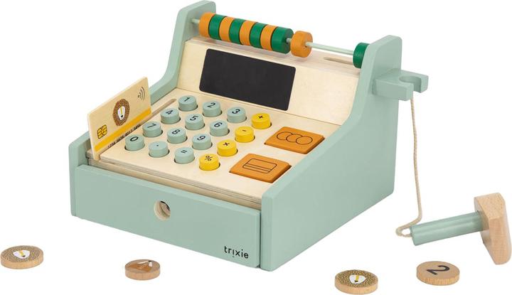 Trixie Baby Caisse enregistreuse bébé en bois avec accessoires