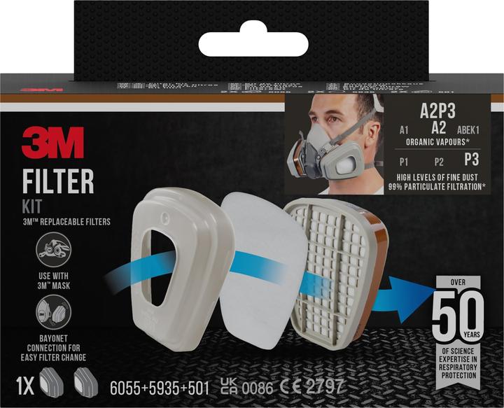 Produktbild 3M Filterkit Pestizid (A2, A2P3, P3, 2 x)