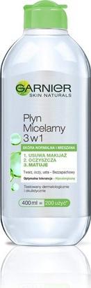Immagine prodotto Garnier Skin Naturals Liquido Micellare 3In1 Punteggio Normale e Misto 400Ml (Talco, 400 ml)