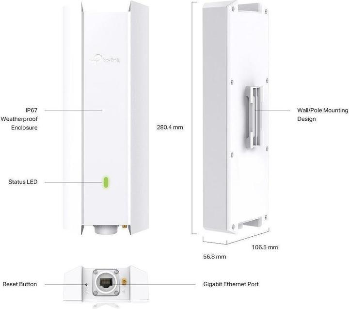 Valeurs nutritives et ingrédients TP-Link EAP623-OUTDOOR HD - Point d'accès Wi-Fi 6 (1201000 Mbit/s)