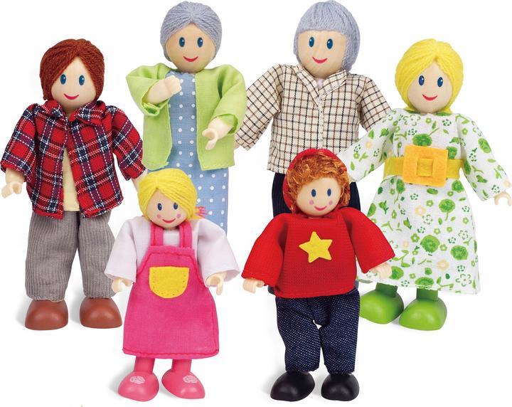 Actual product image Hape Doll family light skin colour