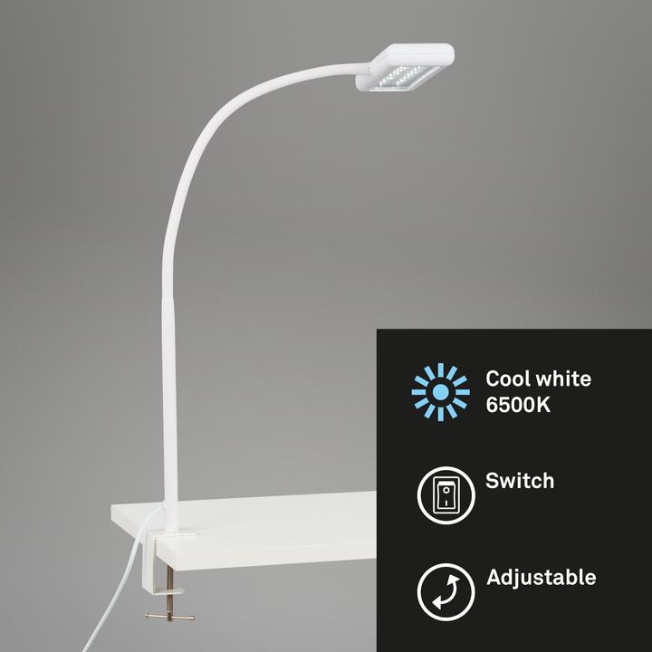 Actual product image Briloner LED daylight clamp light, white, LED/7,5W (800 lm)