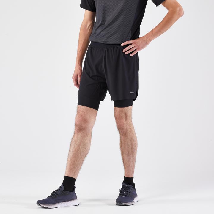 Immagine prodotto Kiprun Laufshorts Herren Tights 2-in-1 - schwarz (XXL)