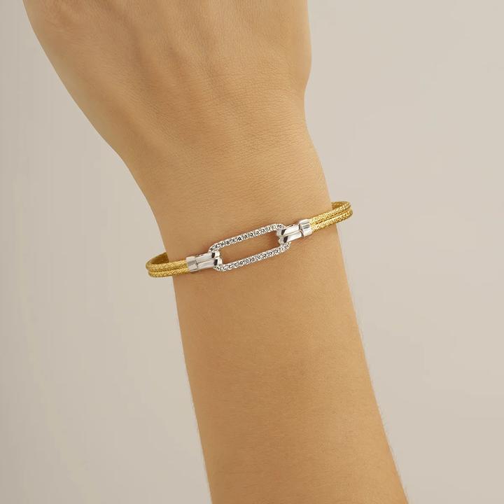 Image du produit Charles Garnier Bracelet en argent bicolore,oxyde de zirconium (Argent 925)