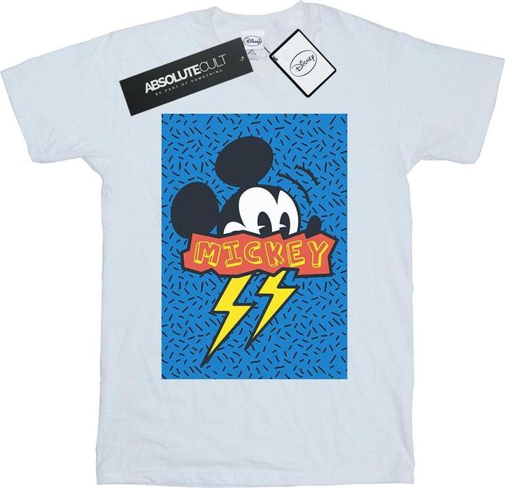 Actual product image Disney Womens/Ladies Mickey Mouse 90s Flash Cotton Boyfriend T-Shirt (XL)