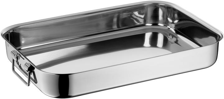 WMF Bräter Bratreine rechteckig, 40 x 28cm Auflaufform Ofenform Edelstahl (Bräter + Schmortopf)