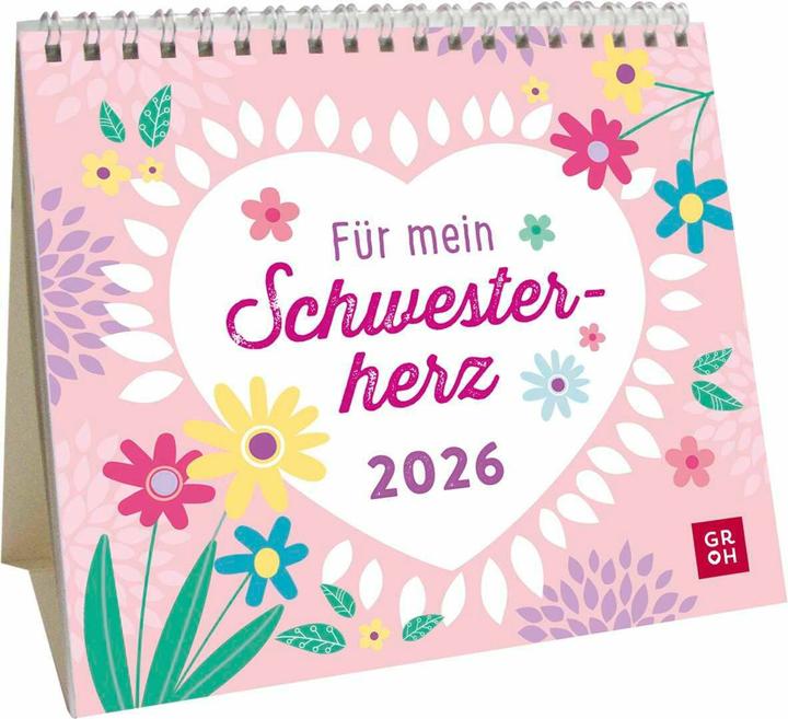 Mini-Kalender 2026: Für mein Schwesterherz (Deutsch)