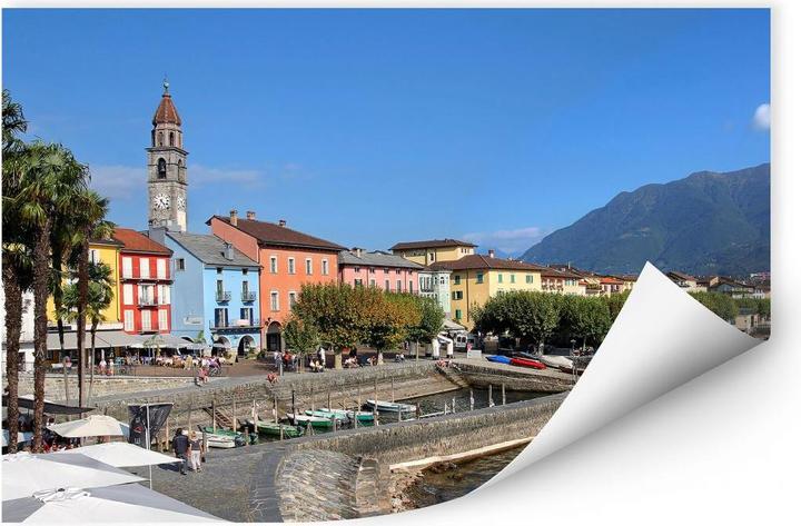 Actual product image Trenddeko Harbour promenade at Lago Maggiore (100 x 70 cm)