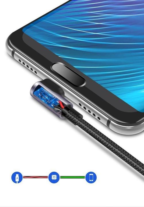 Actual product image Ugreen USB-C angled to USB-A 2.0 A data cable (2 m, USB 2.0)