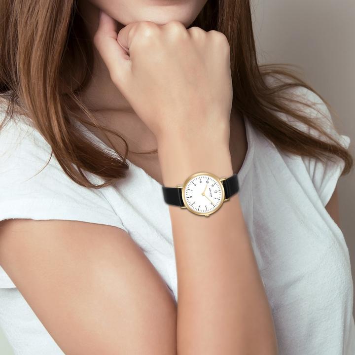 Immagine prodotto Eastside Orologio al quarzo da donna Rosehill in vera pelle nera - 23904 (Orologio da polso analogico, 32.10 mm)