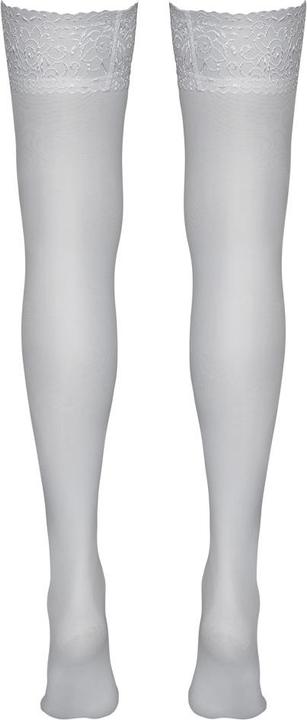 Actual product image Cottelli Collection Stockings with lace white (L)