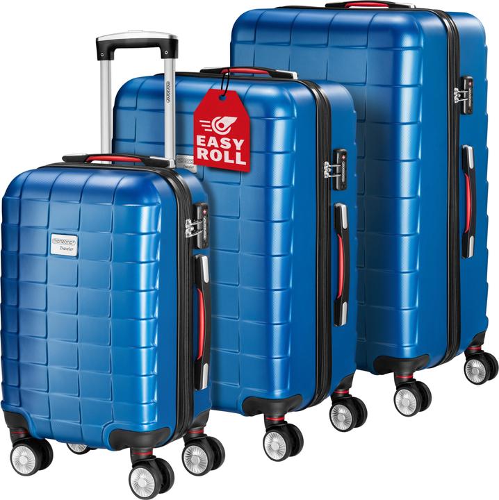 Immagine prodotto Monzana Set di valigie (105 l, Bagaglio a mano (fino a 50 litri), M (50 - 90l), L (90 - 115l))