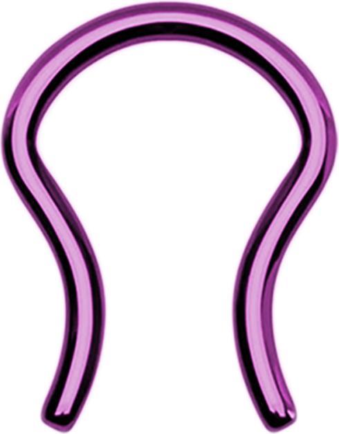 Star Piercing Micro Septum Ring violett mit Titanium Beschichtung (ohne Messing, Chirurgenstahl 316L)