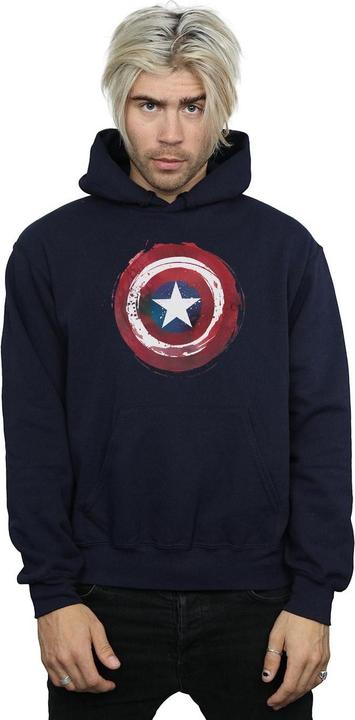 Immagine prodotto Captain America Splatter Shield Felpa con Cappuccio Uomo (M)