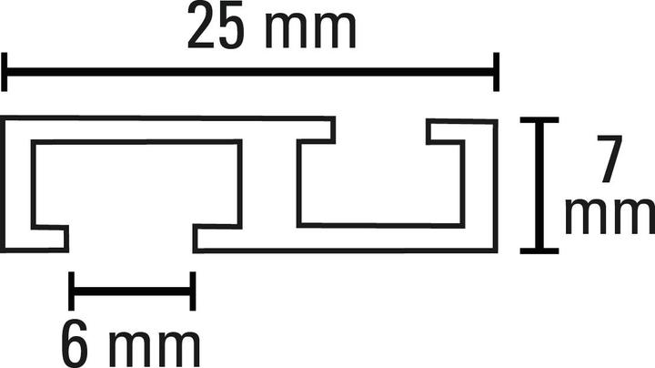 Image du produit Gardinia Rail de rideau en aluminium