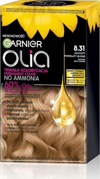 Garnier Olia Color 831 Biondo Cenere Dorato (Nº 831, Biondo cenere dorato)