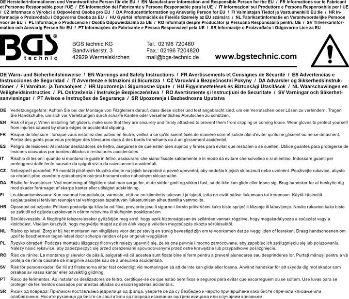 Produktbild BGS Filzgleiter-Satz (Filzgleiter, 20 Stück)