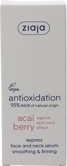 Actual product image Ziaja Cleansing Serum For Face And Neck Acai Berry (Express Face And Neck Serum) 50 Ml (50 ml)