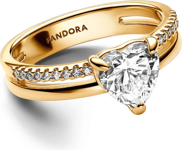 Image du produit Pandora Anneau double bande coeur (60)