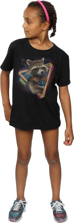 Produktbild Guardians of the Galaxy Rocket Raccoon Neon TShirt Mädchen aus Baumwolle (152, 158)