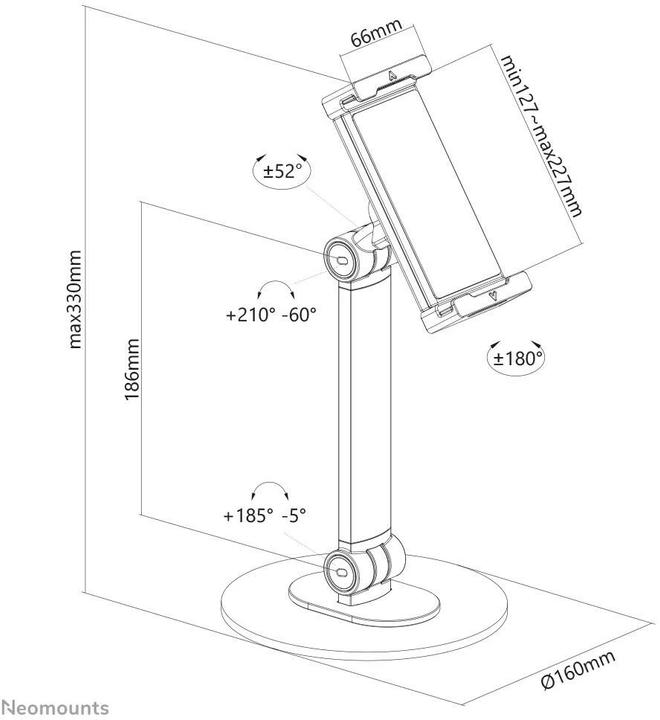 Produktbild Neomounts DS15-540WH1 Universal Tablet-Ständer für 4
