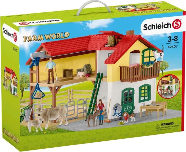 Actual product image Schleich Farmhouse with stable and animals