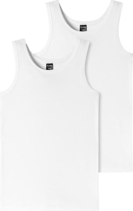 Actual product image Schiesser Pack of 4 Teens Boys - 95/5 Organic Cotton Undershirt (164)