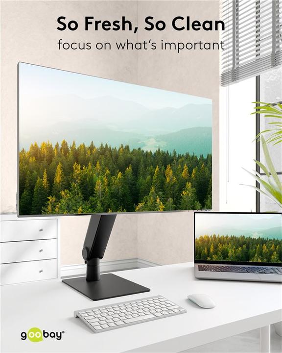 Actual product image Goobay Free-standing single monitor mount, black (Table, 32")