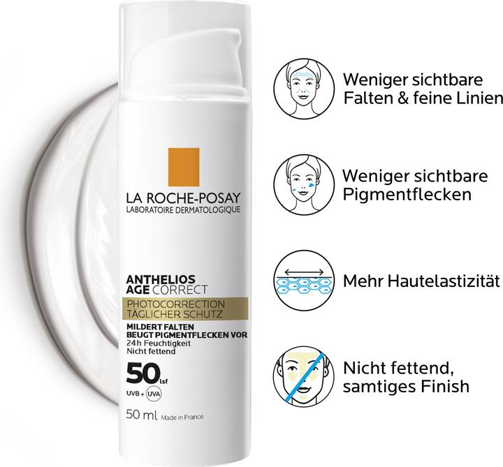 Image du produit La Roche Posay Anthelios Age Correct (Crème solaire visage, SPF 50, 50 ml, 90 g)