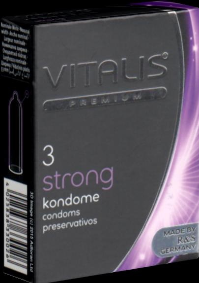 Actual product image Vitalis PREMIUM "Strong" 3 extra safe condoms for wild positions (3 pcs.)