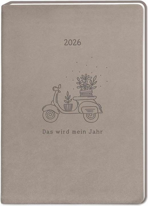 Immagine prodotto Terminplaner Lederlook 2026 Taupe (A6, Tedesco)
