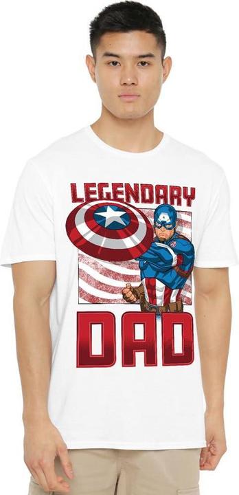 Actual product image Captain America Mens Legendary Dad T-Shirt (3XL)