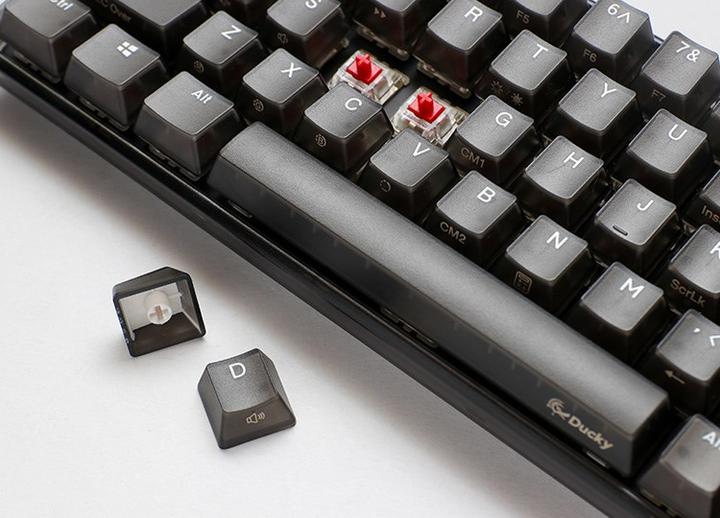 Actual product image Ducky One 3 Aura Black Mini Gaming Keyboard, RGB LED - Gateron Baby Kangaroo (US) (US, Cable)
