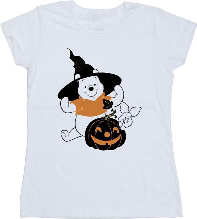 Actual product image Winnie the Pooh Womens/Ladies Pumpkin Cotton Halloween T-Shirt (S)