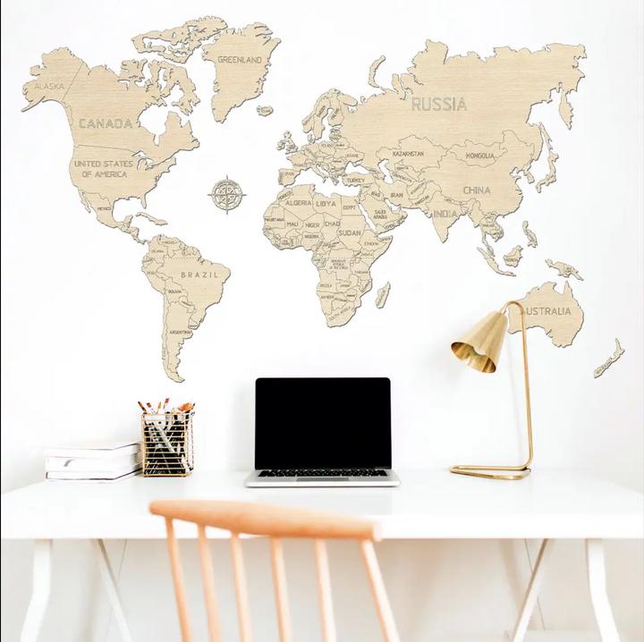 Actual product image WoodenCity World map L (31 pieces)