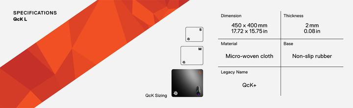 Actual product image SteelSeries QcK+ (L)