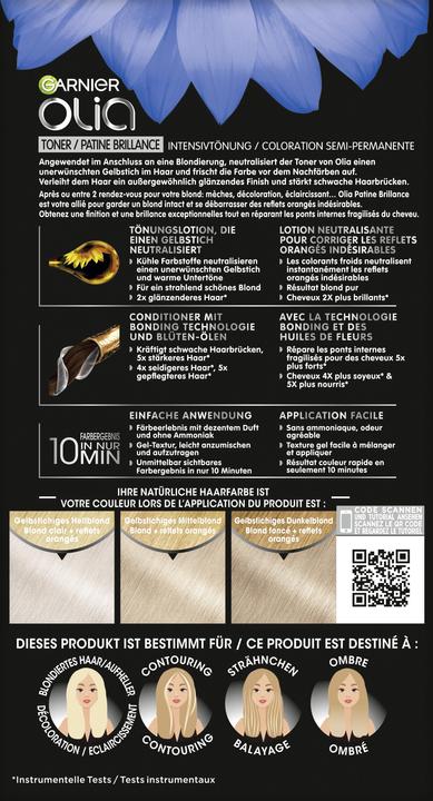 Actual product image Garnier Olia (Platinum blonde)