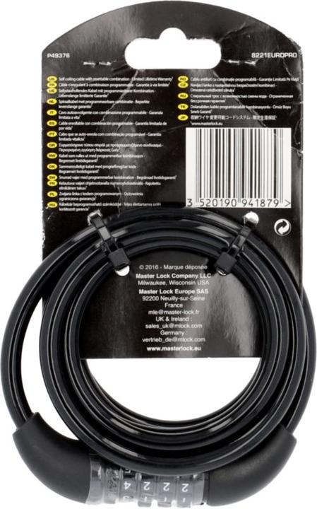 Produktbild Master Lock Spiralkabelschloss (180 cm)