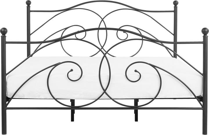 Produktbild Beliani Metallbett schwarz Lattenrost 180 x 200 cm DINARD (180 x 200 cm)