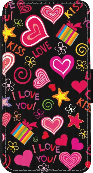 Actual product image PhoneLook Coque Wallet noir Valentine 2023 love symbols (Apple iPhone 13 Pro)